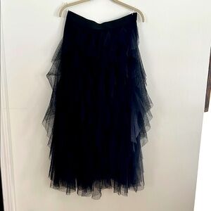 Anthropologie The Cheri Ruffle Tulle Midi Skirt